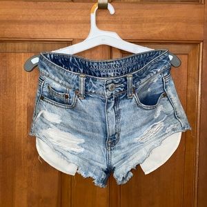 AMERICAN EAGLE - High Rise FESTIVAL denim shorts sz 0
